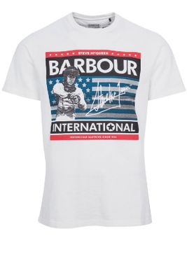 Barbour Barbour t-shirt wit met opdruk