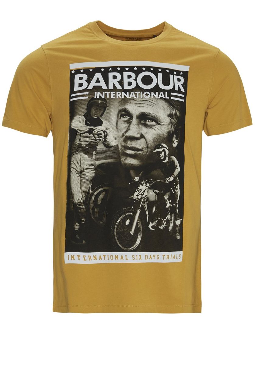 Goudkeurig T-shirt Barbour met opdruk