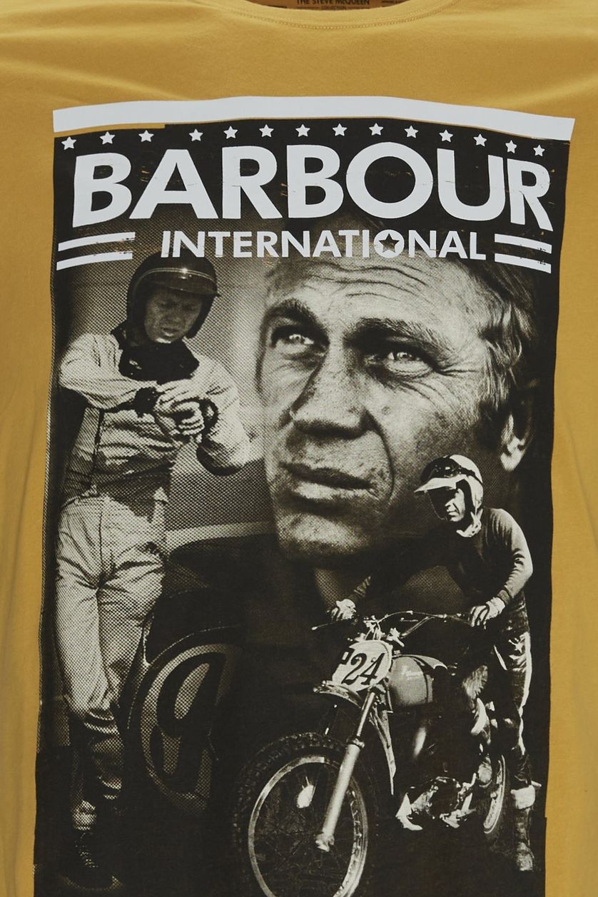 Goudkeurig T-shirt Barbour met opdruk