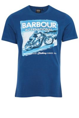 Barbour T-shirt Barbour blauw met opdruk