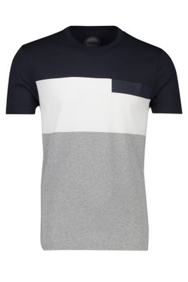 Colmar Colmar t-shirt grijs wit navy