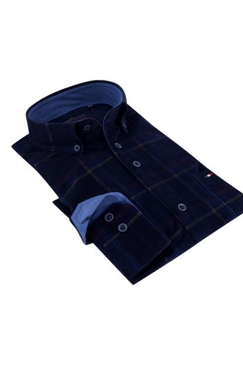 Portofino overhemd Regular Fit donkerblauw