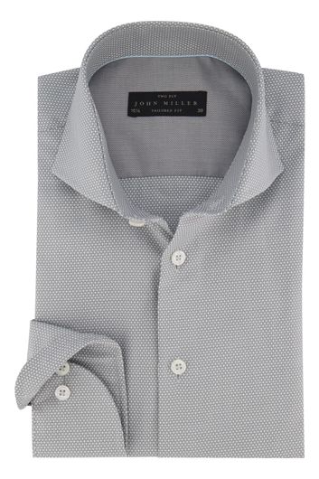 Overhemd John Miller Tailored Fit grijs structuur