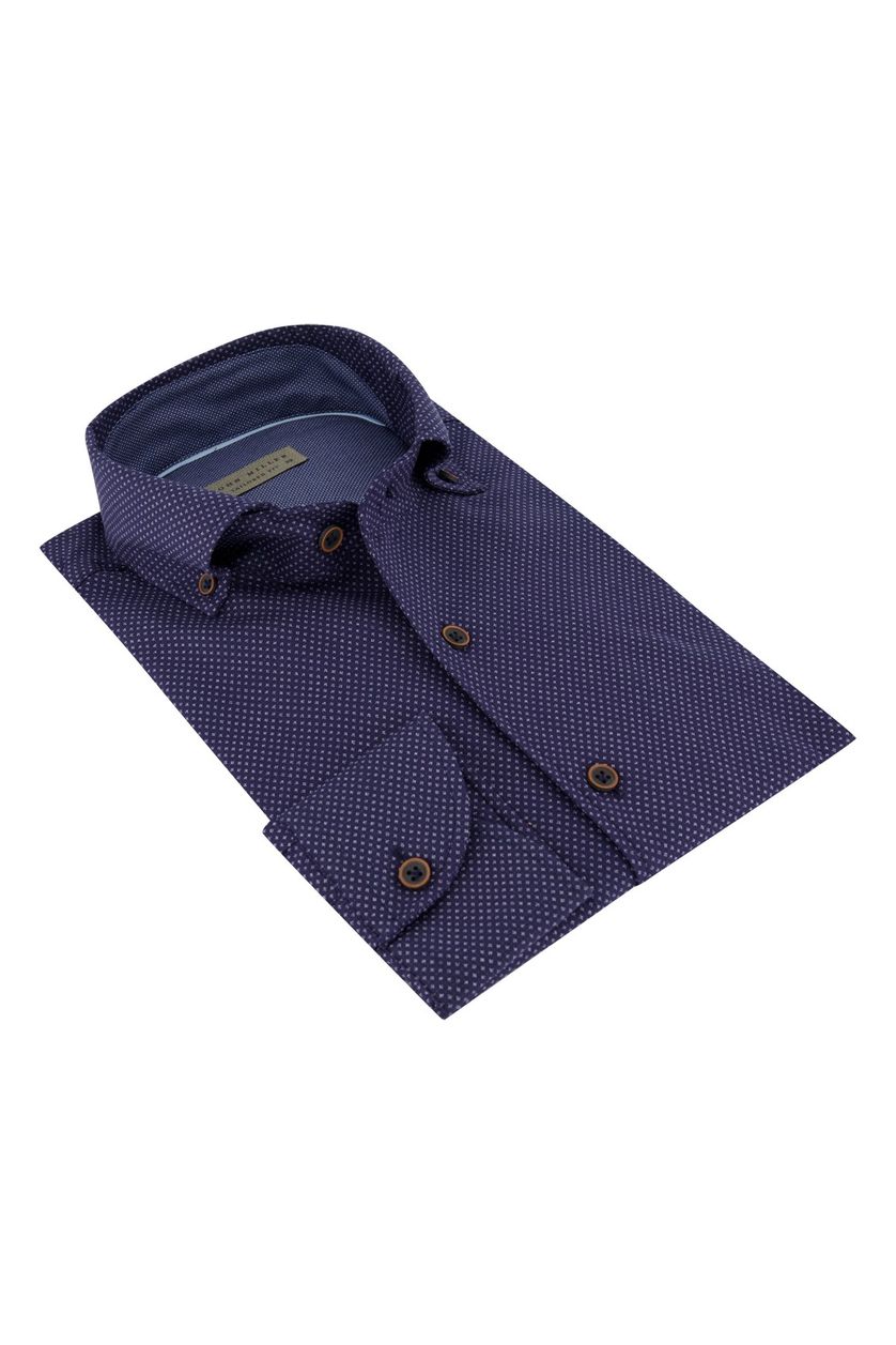 John Miller business overhemd John Miller Tailored Fit normale fit donkerblauw geprint 