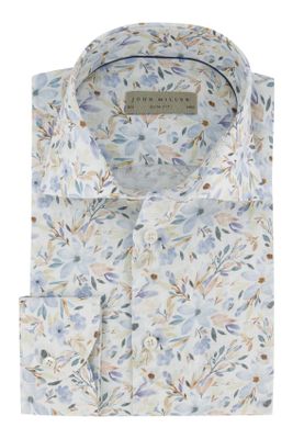 John Miller Overhemd John Miller bloemen pastel Slim Fit