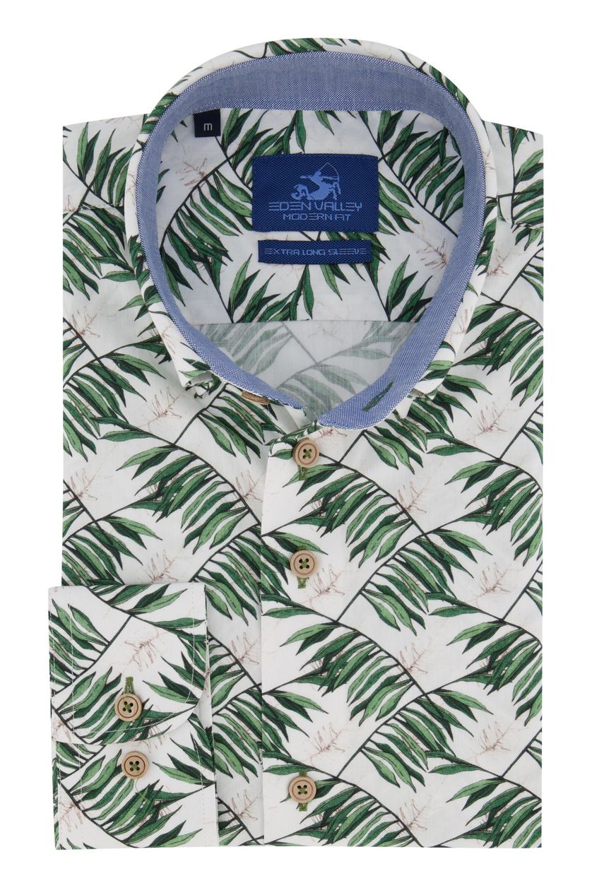 Overhemd Eden Valley mouwlengte 7 groen print
