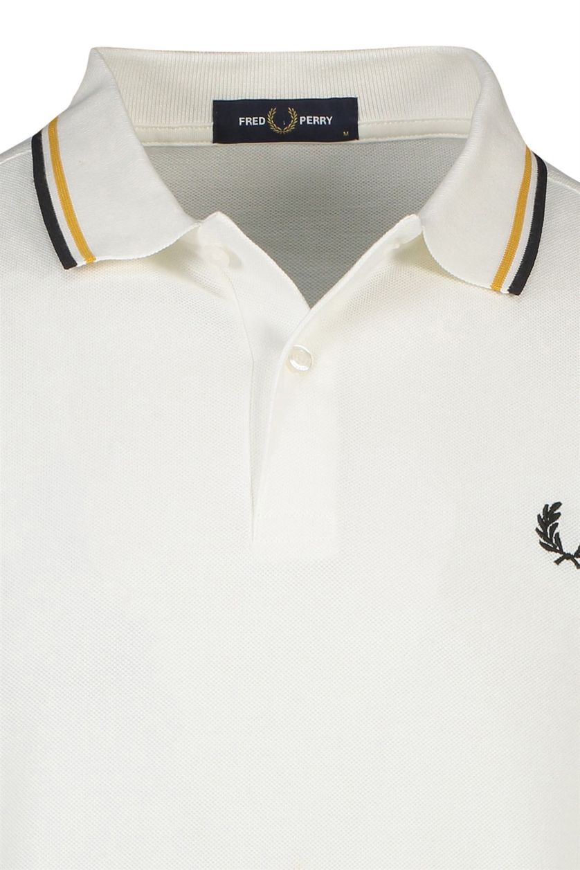Fred Perry polo wit met embleem