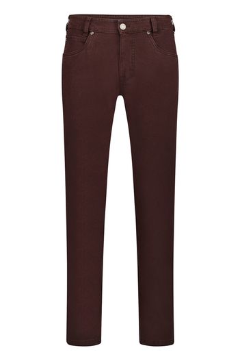 Gardeur Gardeur jeans aubergine effen katoen