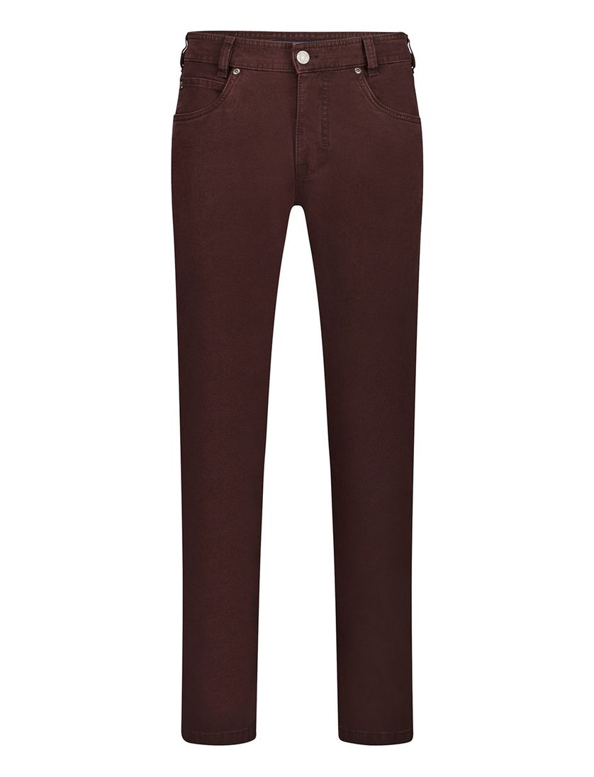 Gardeur jeans rood effen katoen