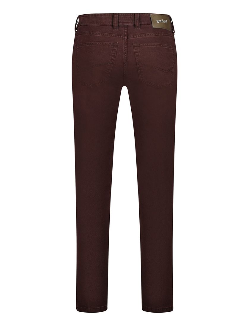 Gardeur jeans rood effen katoen