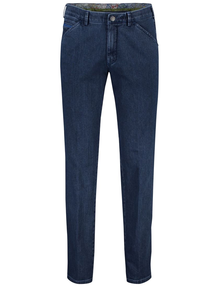 Meyer nette jeans blauw effen denim, katoen Chicago