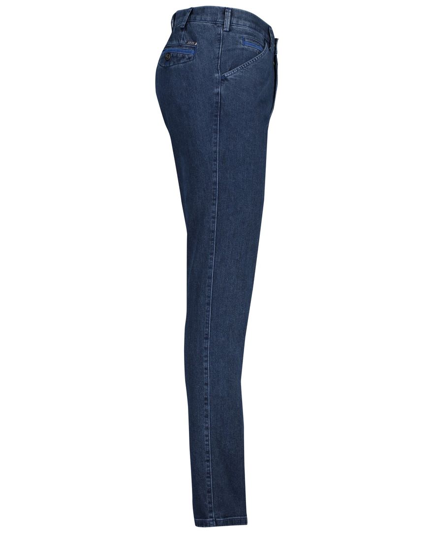 Meyer nette jeans Chicago donkerblauw effen denim, katoen