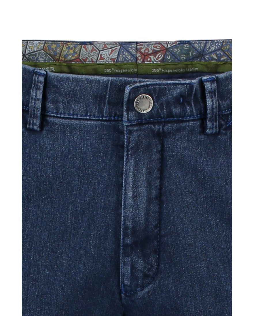 Meyer nette jeans Chicago donkerblauw effen denim, katoen