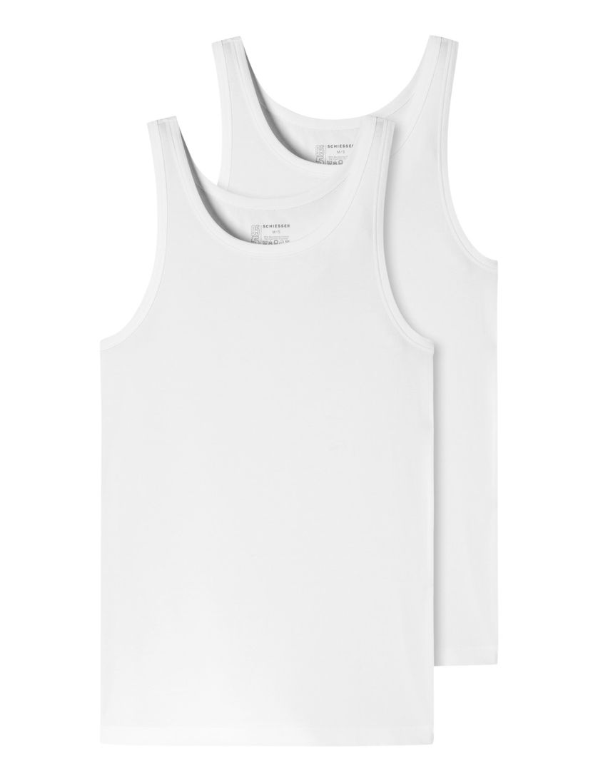 Schiesser singlet wit 2-pack