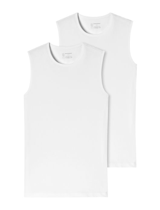 Witte tanktop siglet heren Schiesser