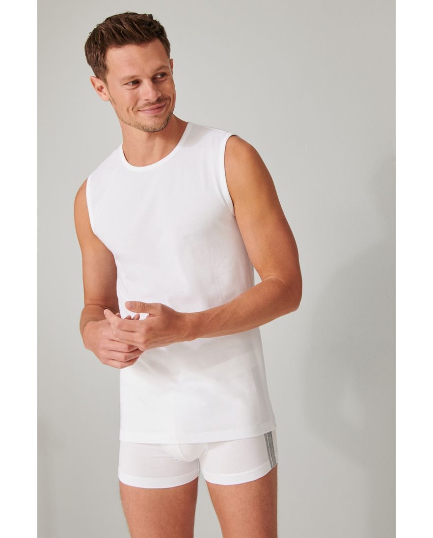 Schiesser singlet Schiesser ondergoed aanbieding wit effen katoen