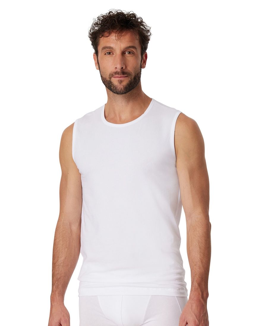 Schiesser singlet Schiesser ondergoed aanbieding wit effen katoen