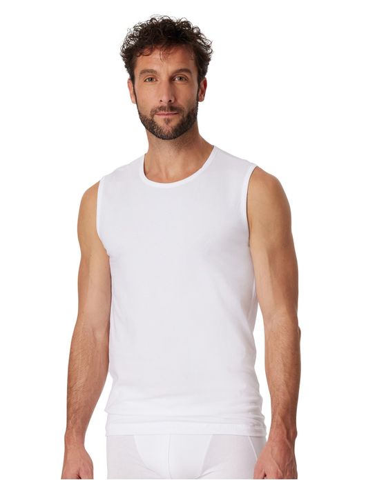 Witte tanktop siglet heren Schiesser