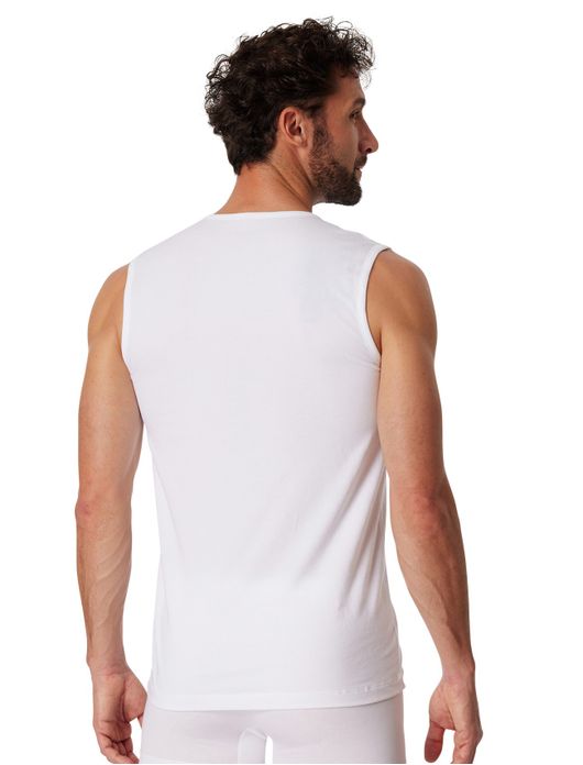 Witte tanktop siglet heren Schiesser
