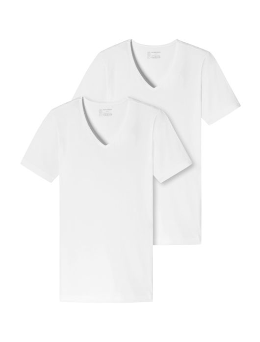 t-shirt Schiesser 95/5 ondergoed aanbieding effen wit