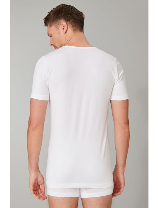 t-shirt Schiesser 95/5 ondergoed aanbieding effen wit