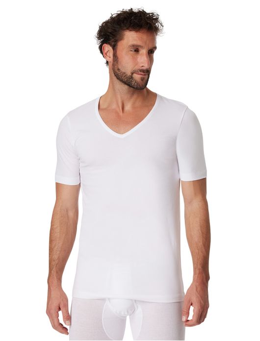 t-shirt Schiesser 95/5 ondergoed aanbieding effen wit
