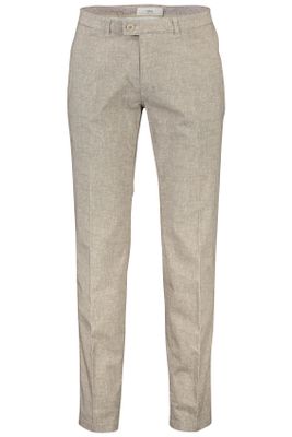 Brax Brax katoenen broek beige effen katoen