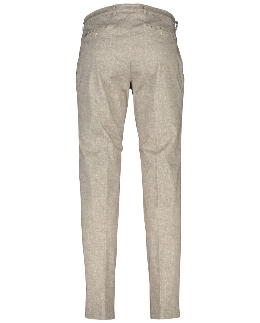 Brax katoenen broek beige effen katoen zonder omslag