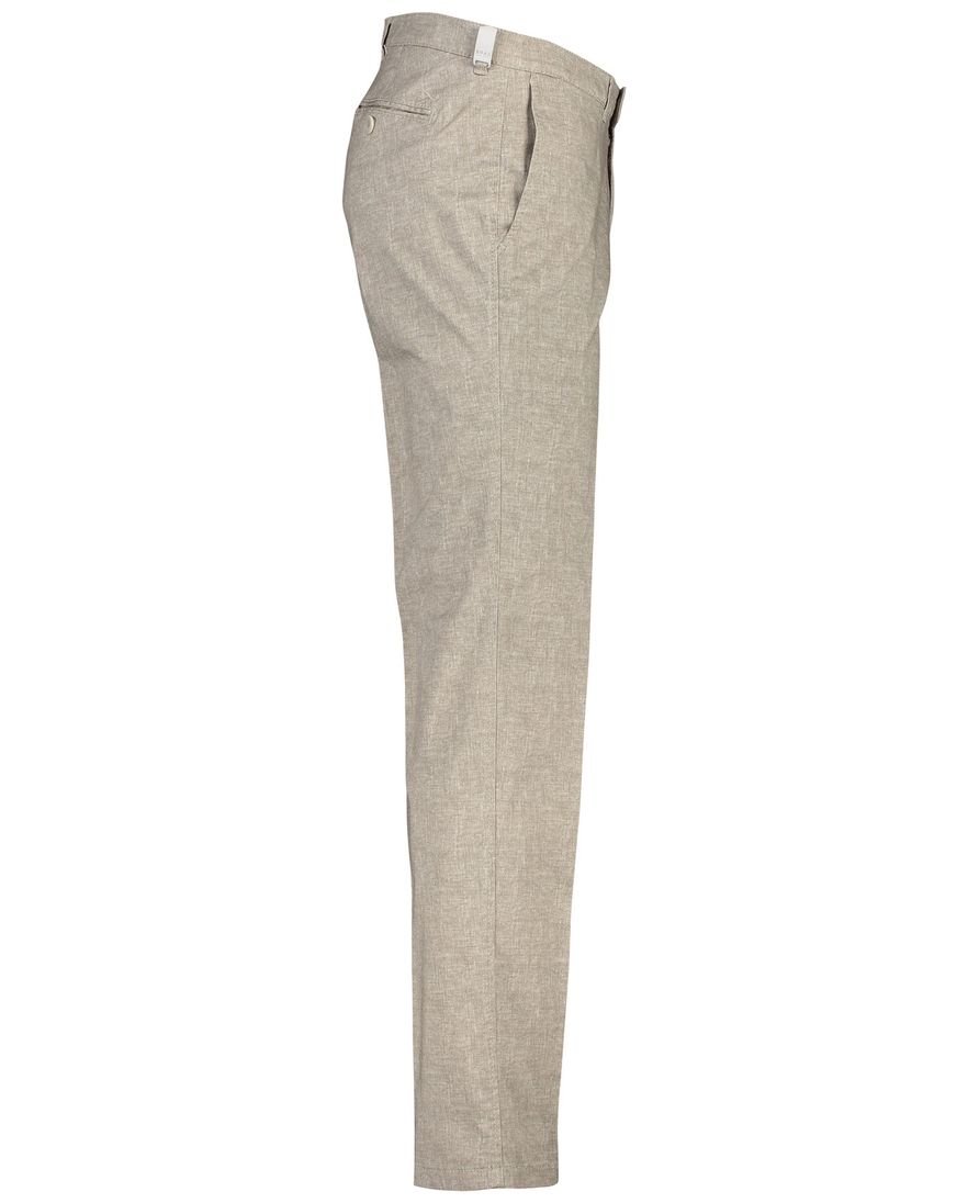 Brax katoenen broek beige effen katoen zonder omslag