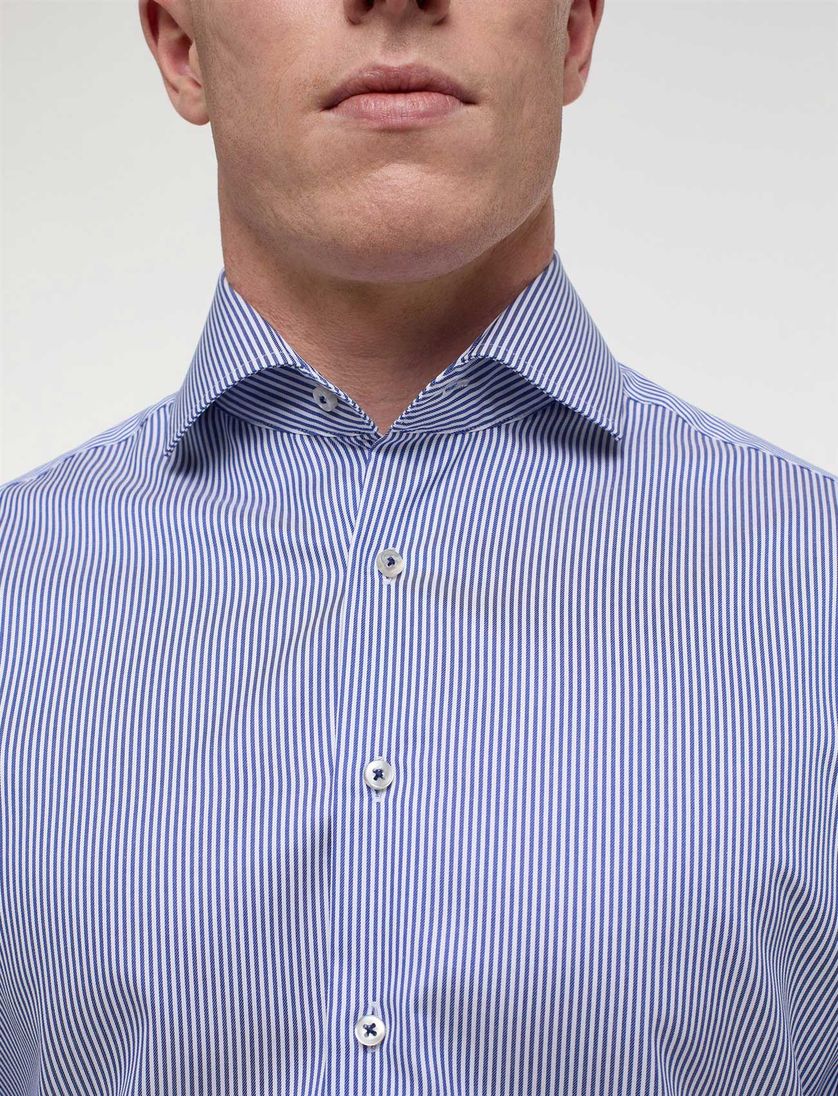 Eterna 1863 overhemd Modern Fit blauw wit