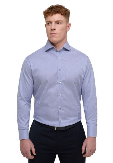 Eterna Eterna 1863 overhemd Modern Fit blauw wit