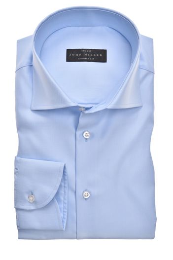 John Miller John Miller two ply overhemd lichtblauw wide spread