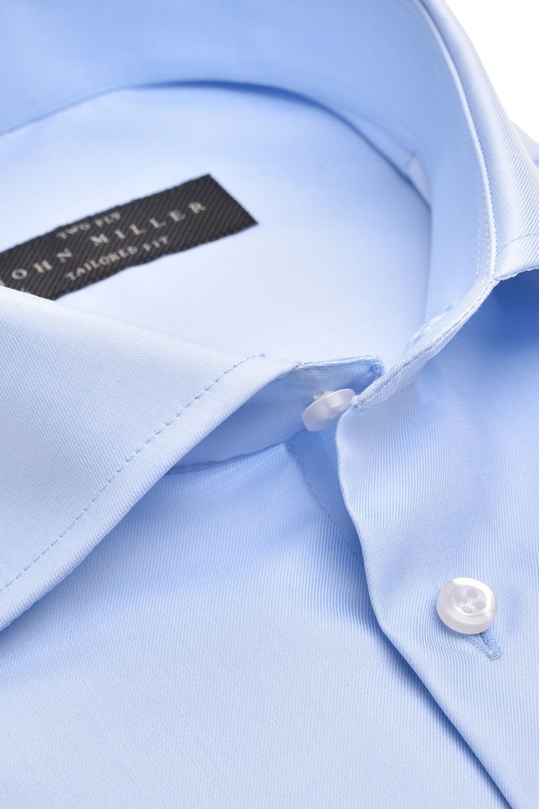 John Miller business overhemd John Miller Tailored Fit normale fit blauw effen katoen