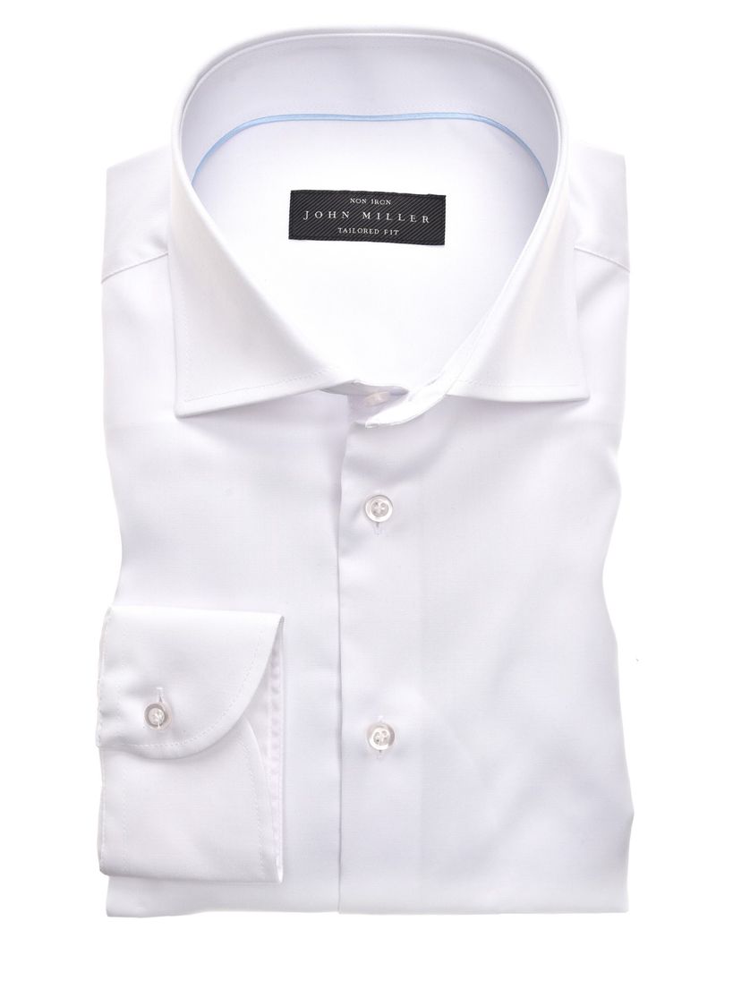 John Miller mouwlengte 7 tailored fit wit