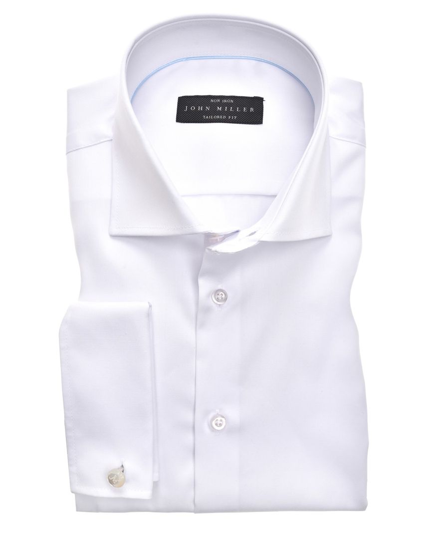 John Miller mouwlengte 7 overhemd spierwit Tailored Fit