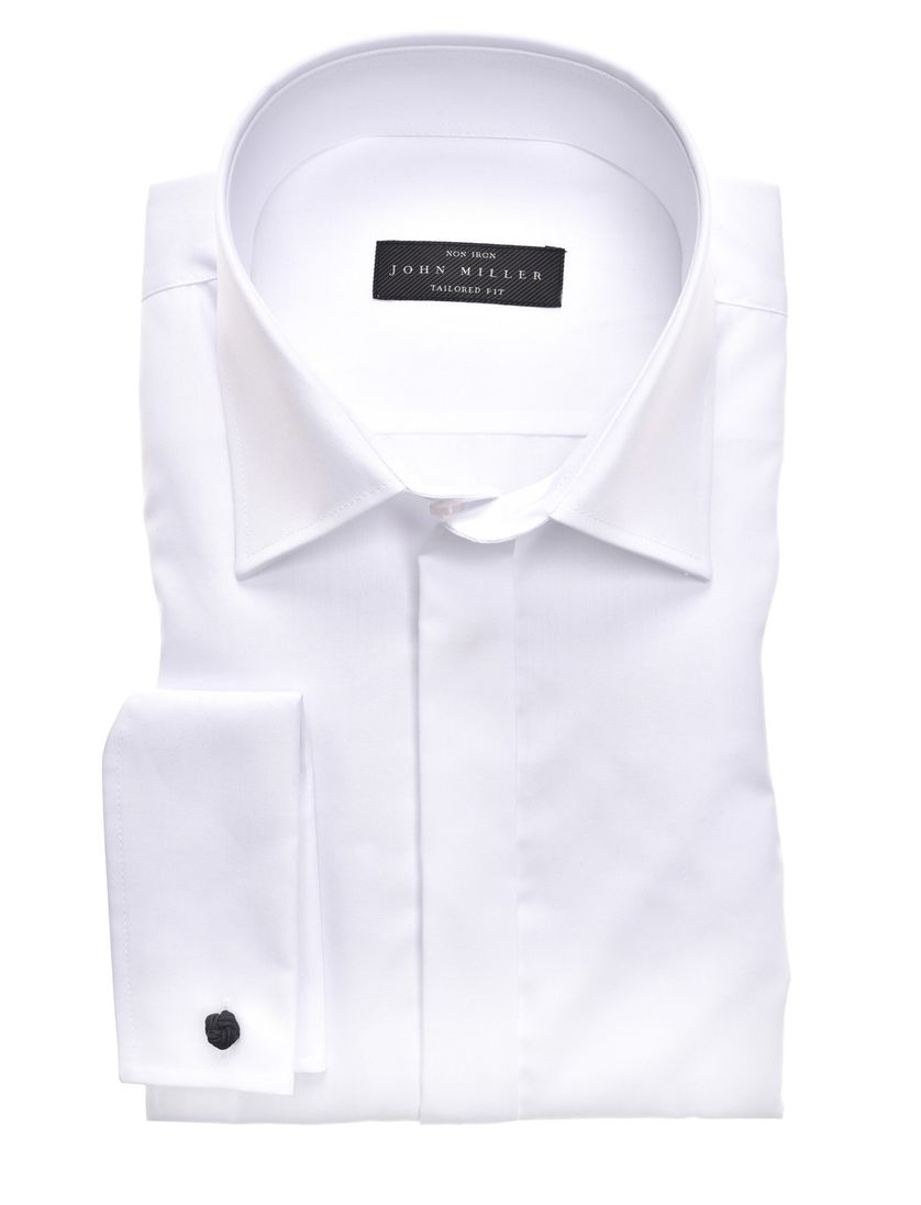 John Miller business overhemd Tailored Fit normale fit wit effen katoen