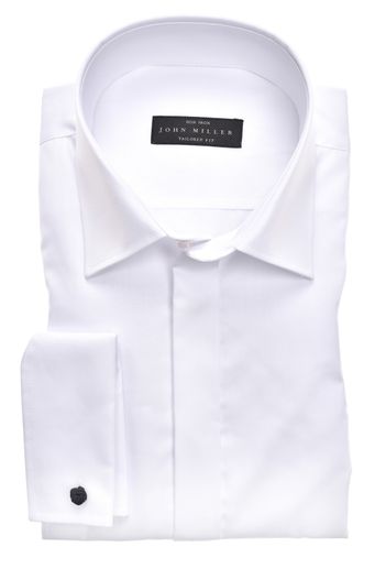 John Miller Overhemd John Miller wit dubbele manchet