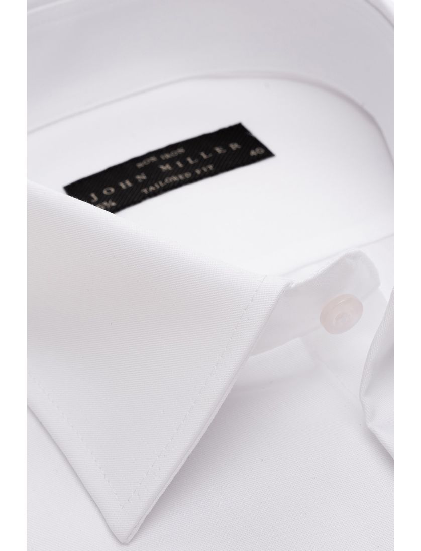 John Miller business overhemd Tailored Fit normale fit wit effen katoen