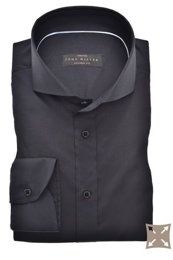 John Miller Stretch overhemd John Miller Tailored Fit navy