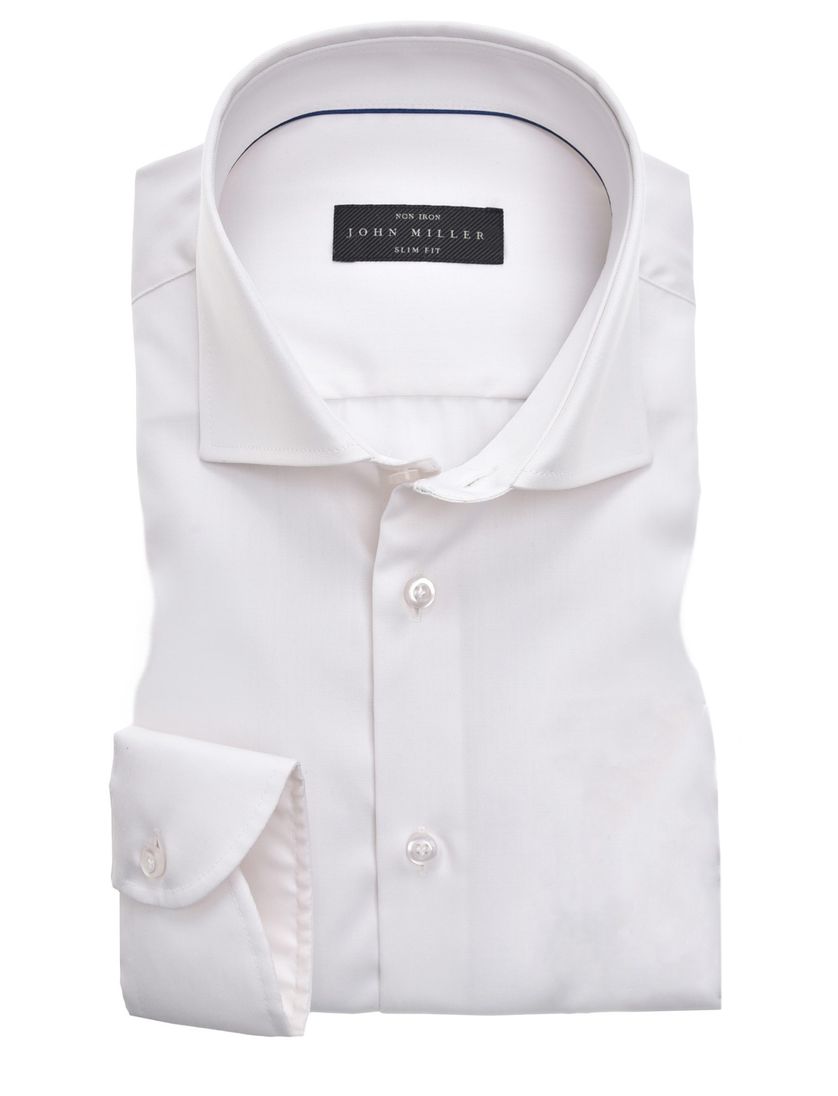John Miller heren business overhemd ecru effen slim fit