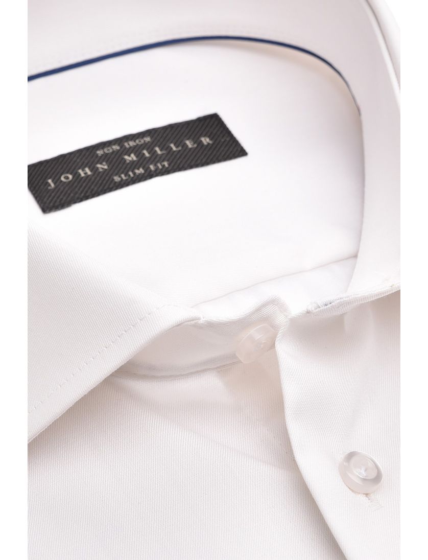 John Miller heren business overhemd ecru effen slim fit