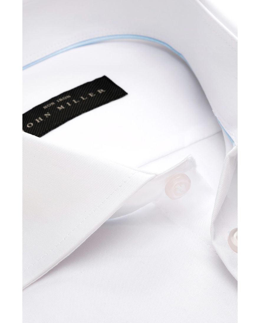 John Miller dubbele manchet overhemd wit