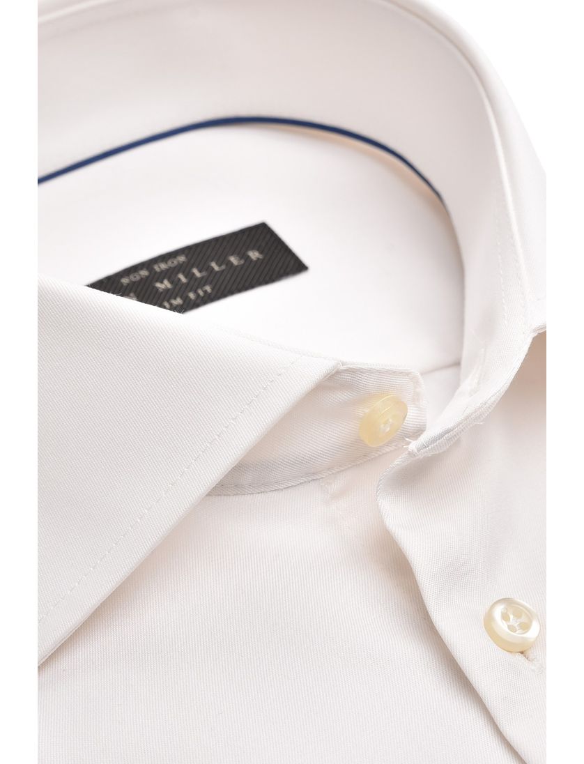 John Miller overhemd Tailored Fit ecru strijkvrij