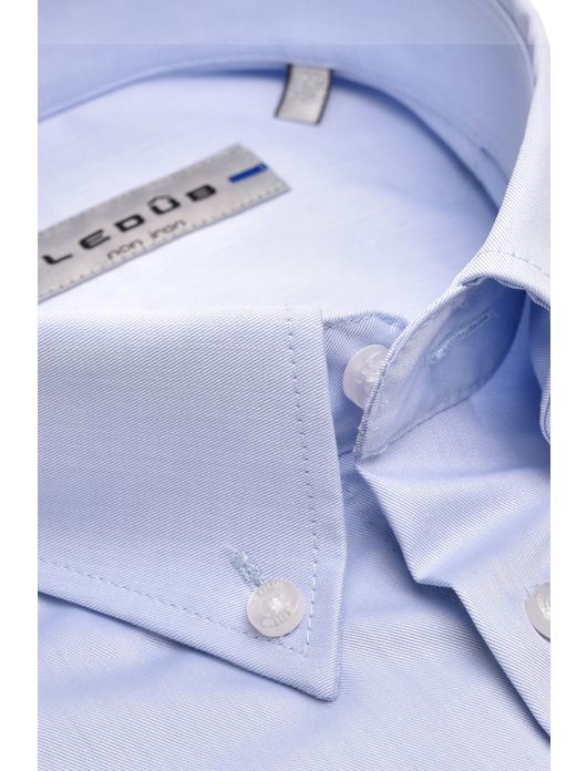 Overhemd Ledub lichtblauw strijkvrij