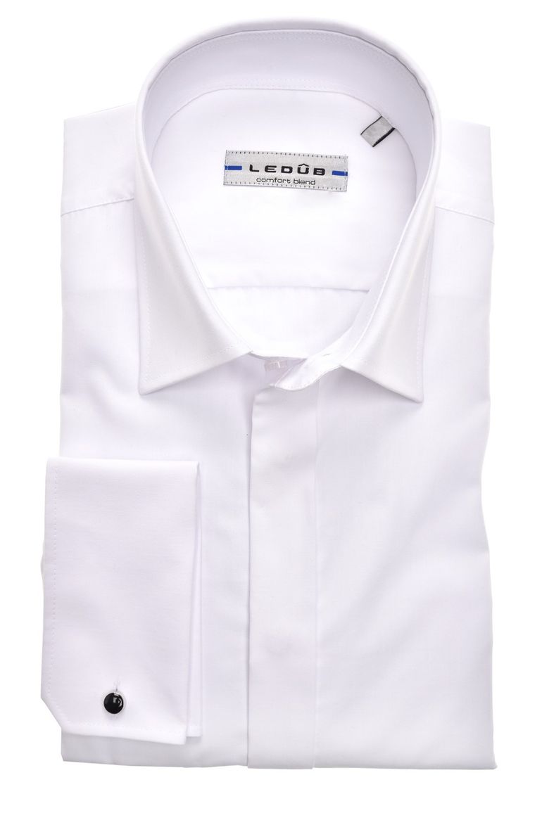 Smoking overhemd Ledub wit Modern Fit