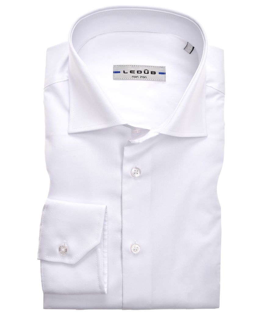 Ledub overhemd mouwlengte 7 non iron wit kreukvrij