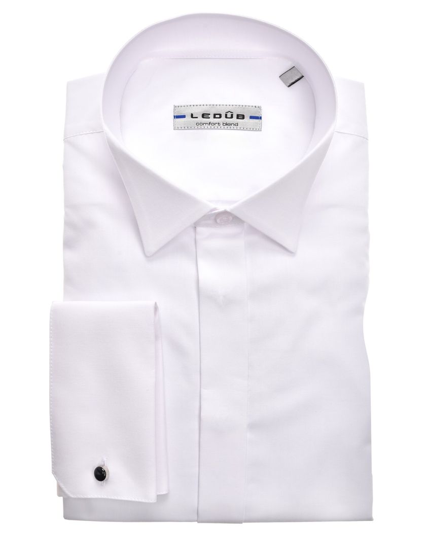Ledub smokingoverhemd dubbele manchet wit vadermoordenaar
