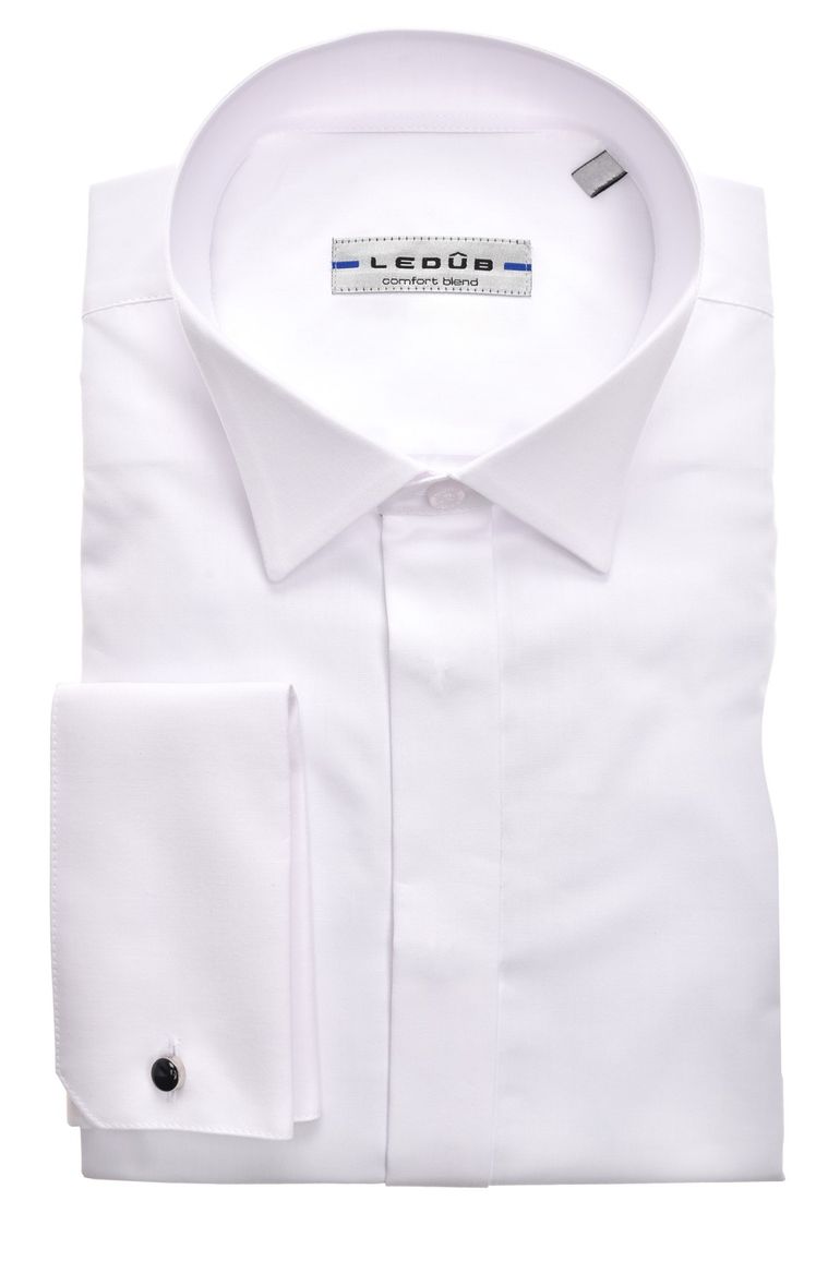 Smokingoverhemd Ledub wit Modern Fit vadermoordenaar