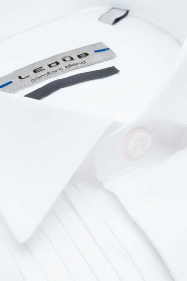 Smokinghemd Ledub wit plisse Modern Fit