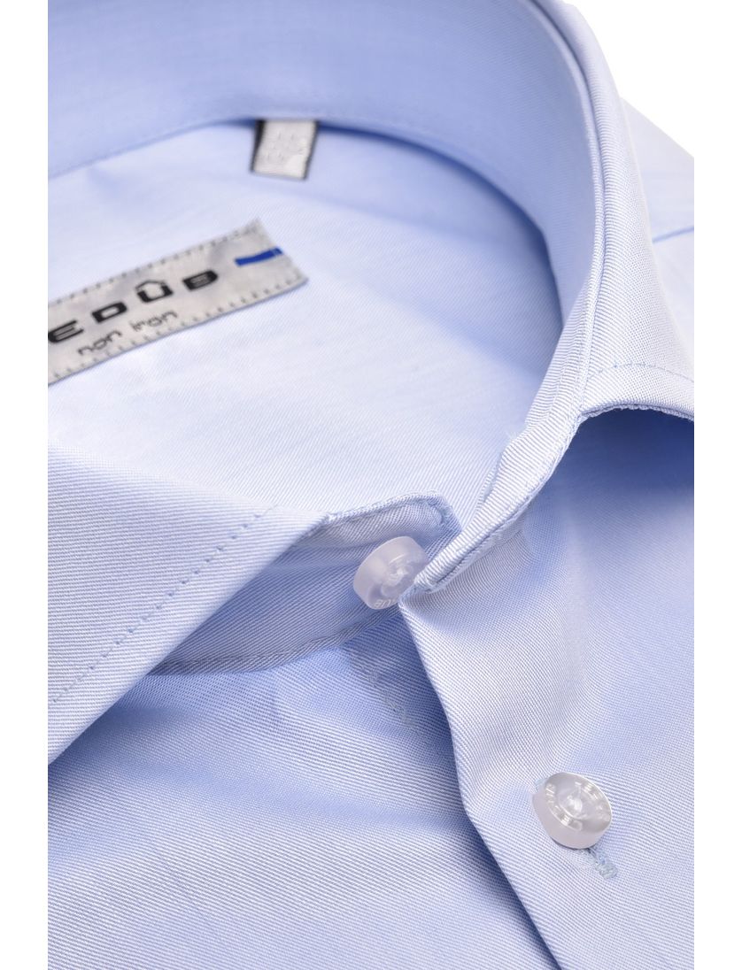 Korte mouwen overhemd lichtblauw uni Ledub Modern Fit